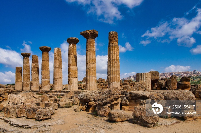 Valley of Temples in Agrigento Sicily in Italy.