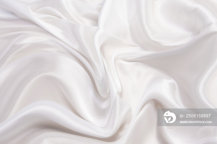 Ivory silk  fabric abstract background.