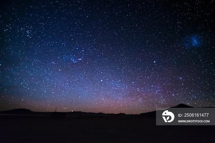 雄伟的麦哲伦星云，非常明亮，从玻利维亚的安地亚高地捕获，
