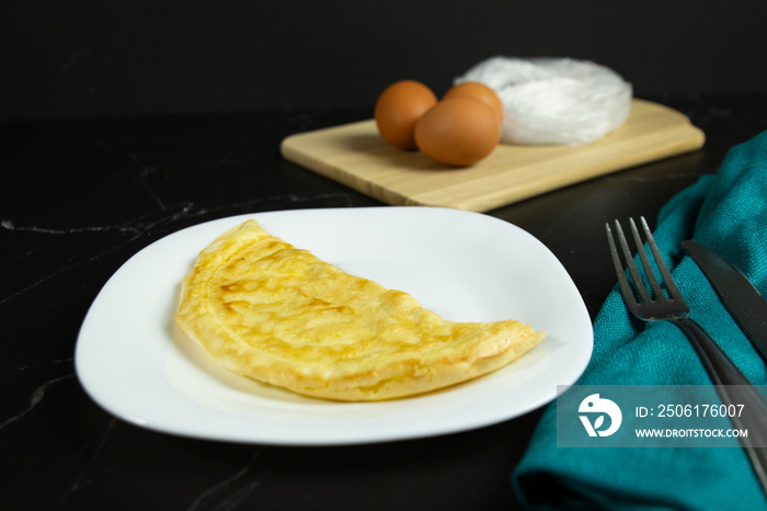 Crepioca - brazilian pancake made with Cassava (tapioca floor) and eggs. Breakfast typical food, esp