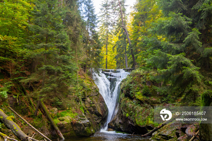 Der Kochelfall in Schreiberhau, Riesengebirge (Polen)