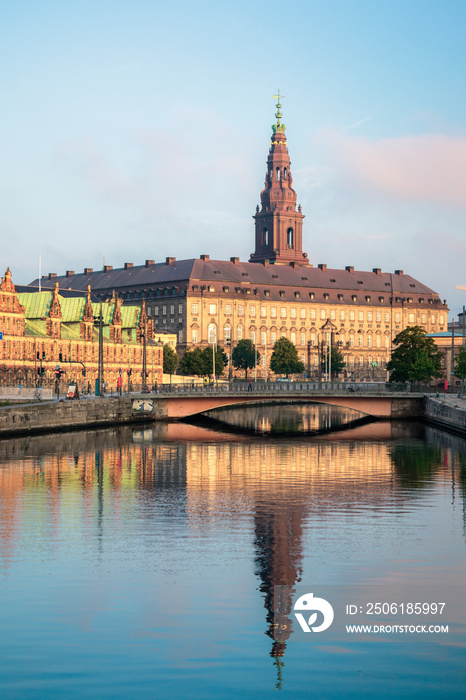 building water reflection in Copenhagen, Denmark