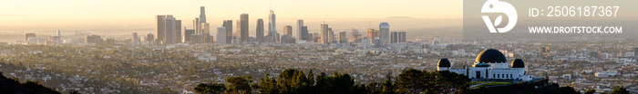洛杉矶山丘和天文台全景图