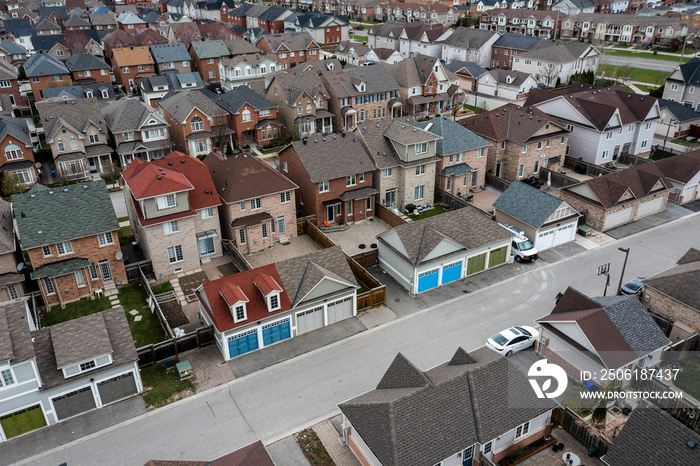 markham houses  drone view