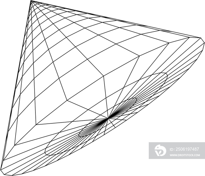 Isolated Abstract Geometric Line Design Element