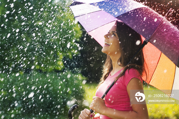 夏日的雨带来了如此多的乐趣