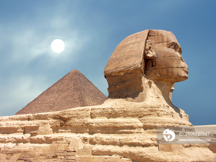 开罗吉萨的金字塔和狮身人面像