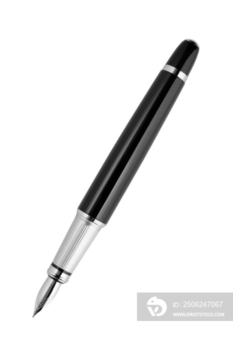 白色背景上的钢笔