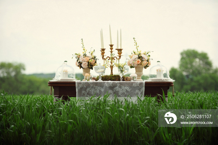 hochzeitstisch im garten