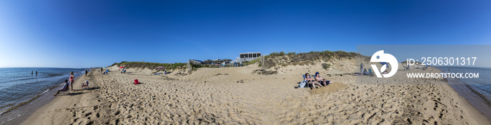 people enjoy the beautiful beach at Provincetown - Cape Cod