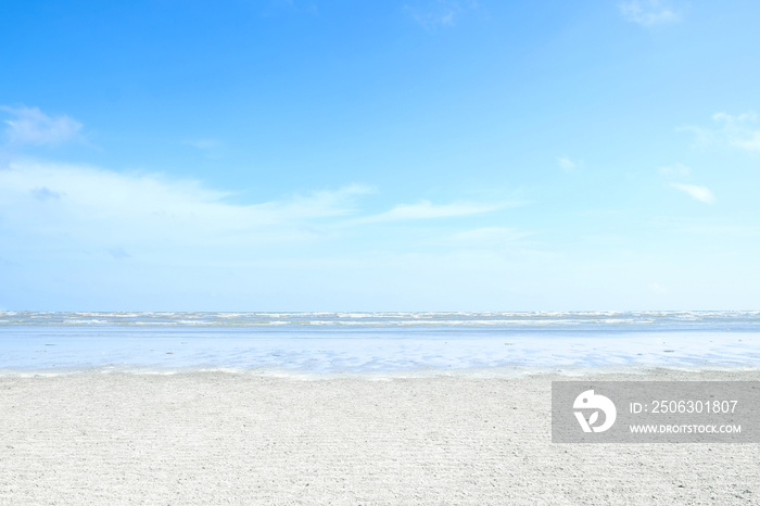 Beautiful tropical beach and sea with blue sky in summer