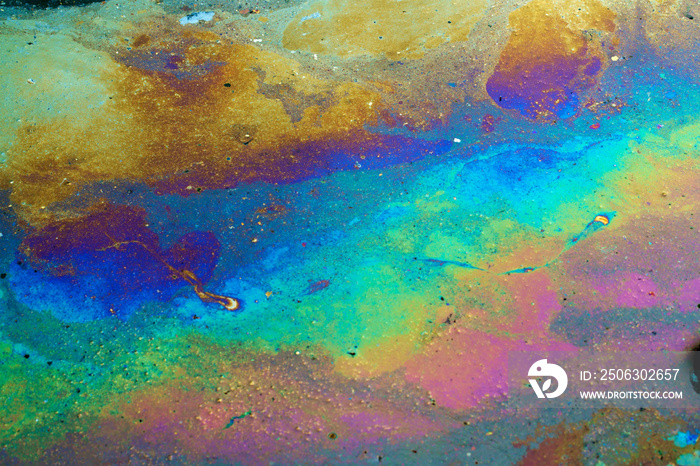 rainbow oil slick water background