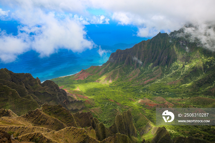 Kalalau Valley, Na Pali Coast State Wilderness Park, Kauai, Hawaii