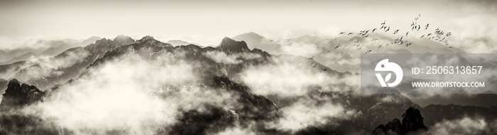 中国黄山风景秀丽