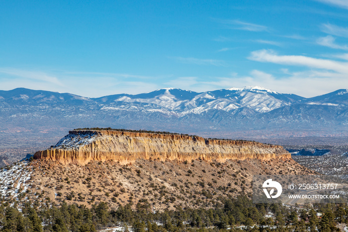 A mountain landscape near Los Alamos in New Mexico