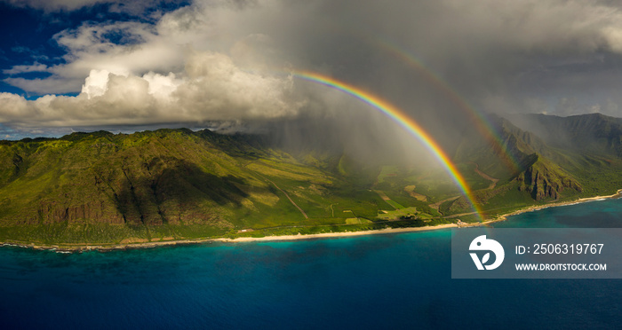 double rainbow coastline