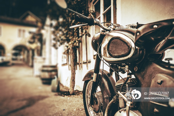 Vintage Motorcycle Closeup