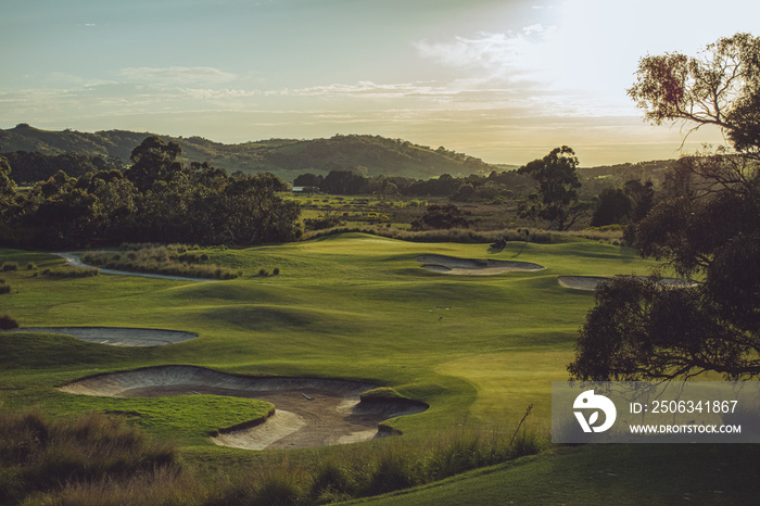 Golf course landscapes of Mount Compass golf course, South Australia, Australia 