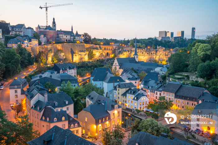 Luxembourg City Panorama on a summer day