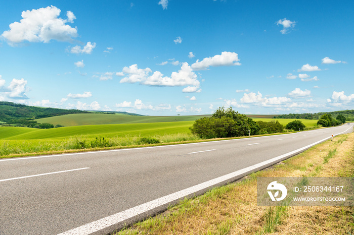 Empty road in Europe