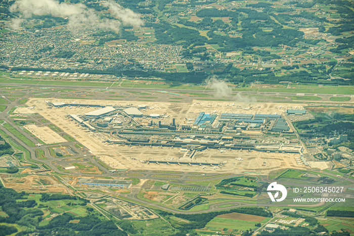 成田国際空港（飛行機から撮影）