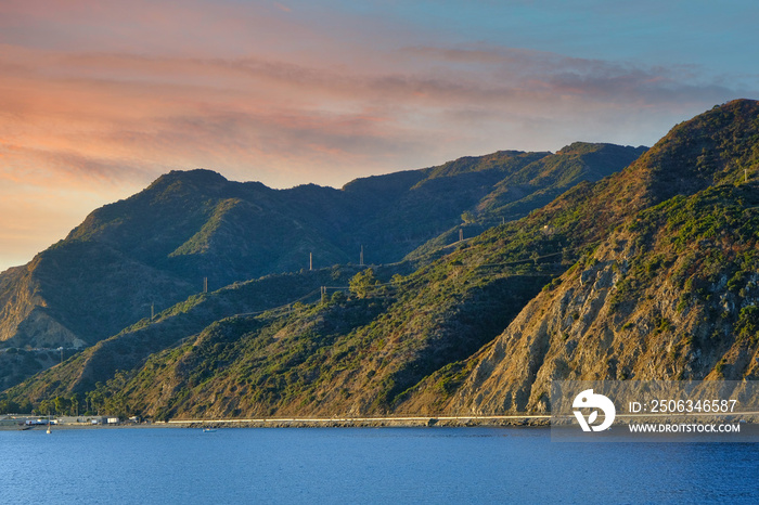 Coast of Catalina Island in Golden Hour