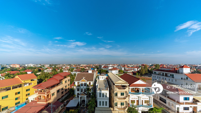 Skyline of Siem Reap, Cambodia