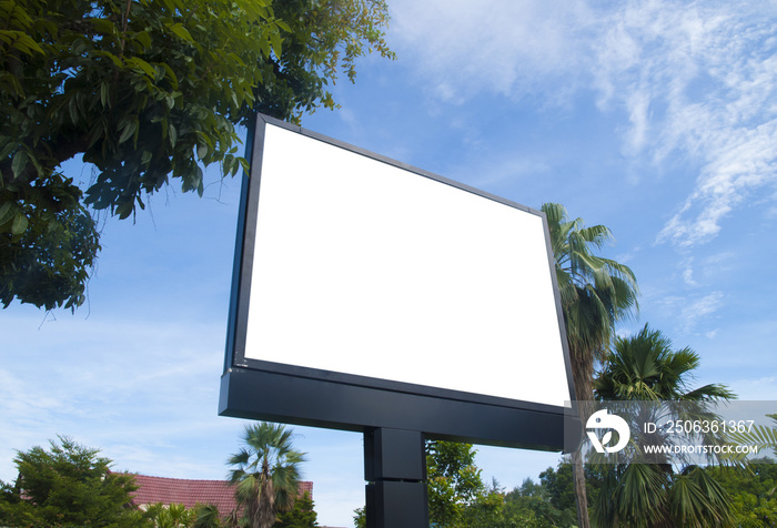 Blank billboard ready for new advertisement