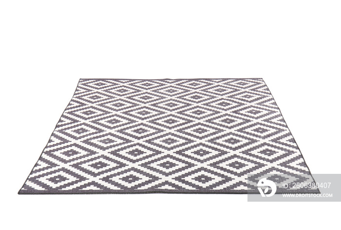 Modern carpet on white background