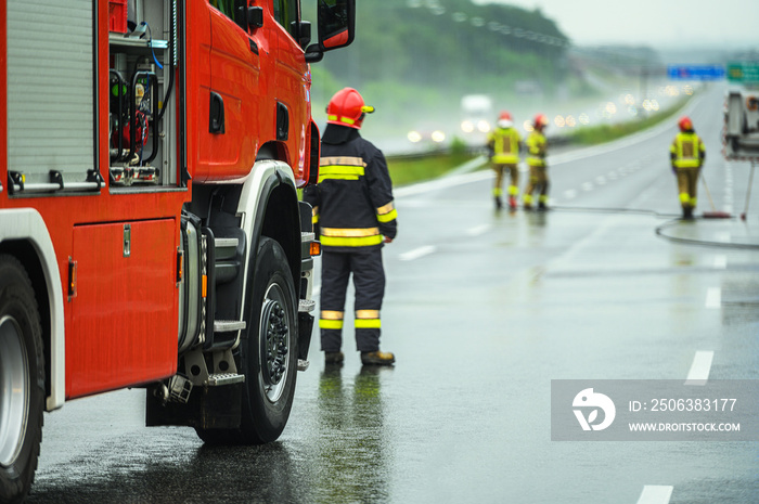 Traffic Accident Emergency Fire Crew