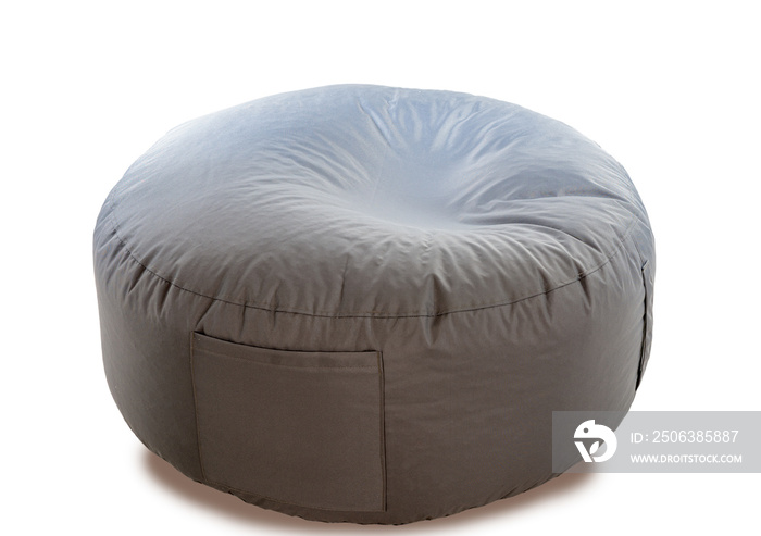 Round shape grey beanbag