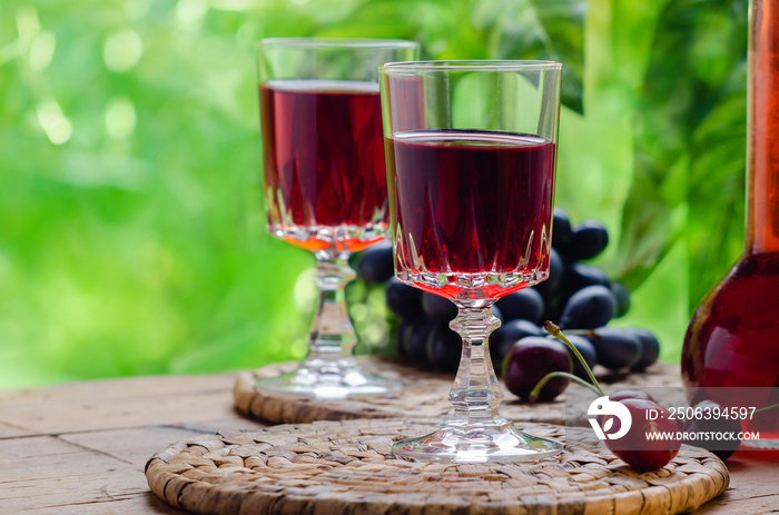 Ratafia - tipical Italian sweet alcoholic beverage, either a fruit-based beverage or a fortified win