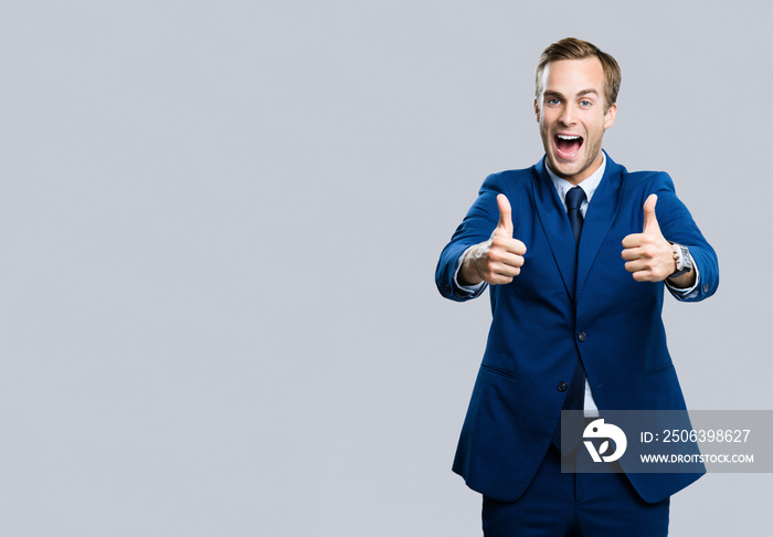 businessman with thumbs up gesture