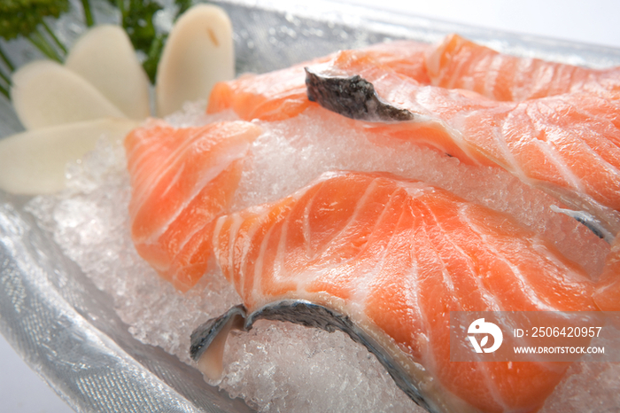 Sliced Salmon on a Plate