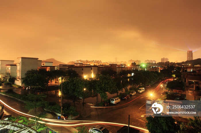 广东省江门市城市夜景