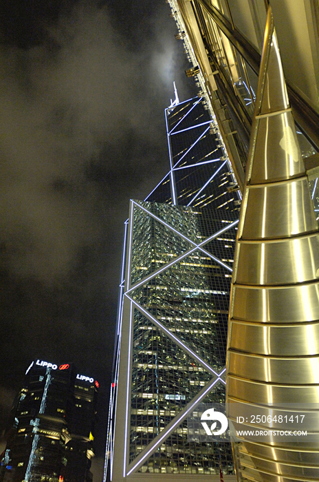 China, Hong Kong, Hong Kong Island, Bank of China Tower and Cheung Kong Center 