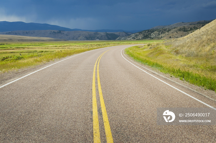 The highway in Granite County, Montana