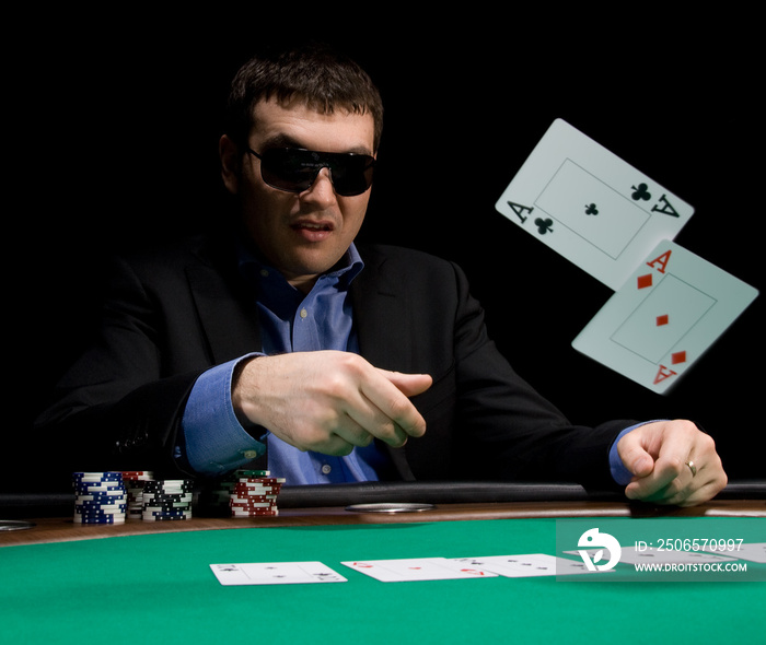 Fold in poker with two aces