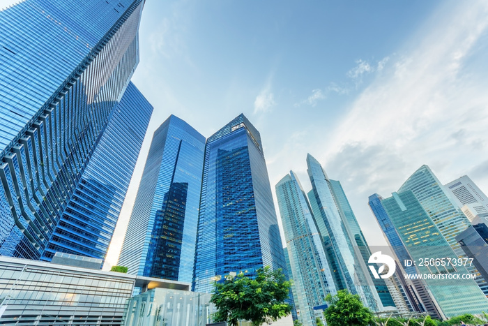 新加坡金融区的摩天大楼