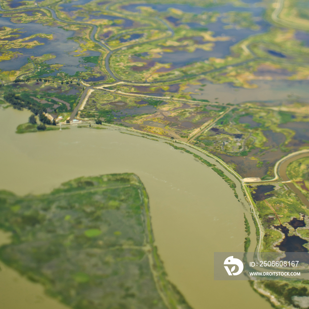 Aerial View of a Flood Plain