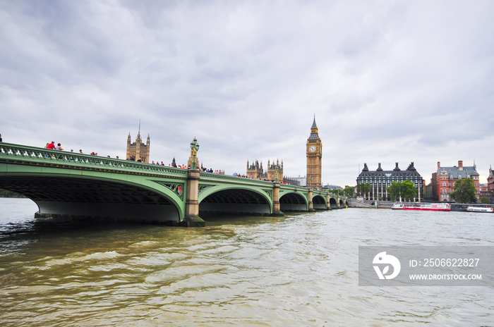 Big Ben and Westminster Bridge, London, England