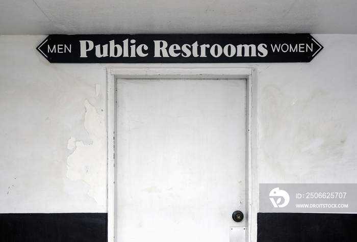 Public Restrooms Sign