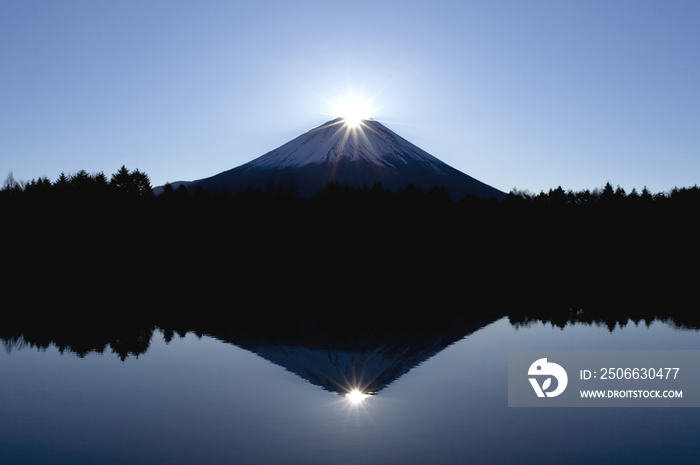 Glittering Light on the Summit of Mount Fuji, Japan