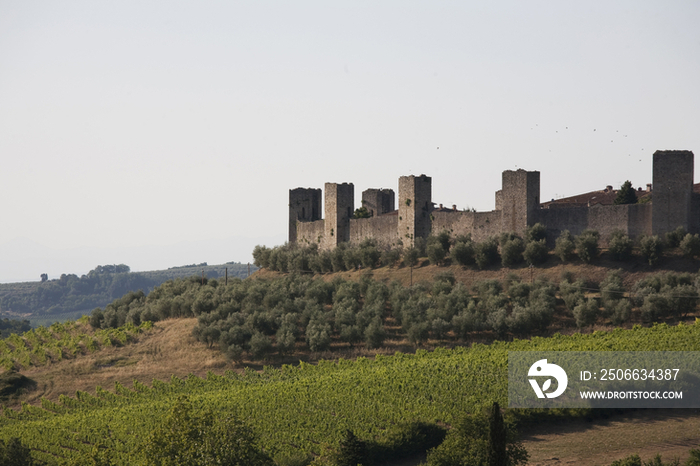 Italy, Tuscany, Monteriggioni The Castle