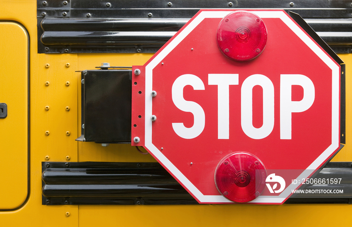 Stop Sign on School Bus