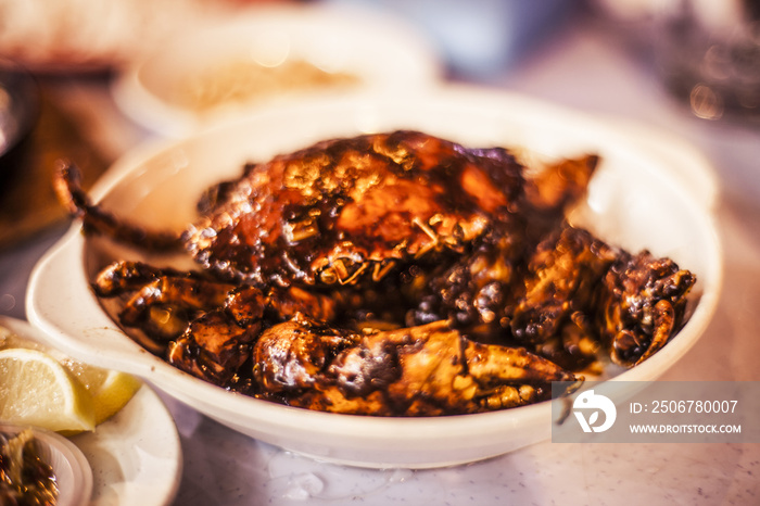 Spicy chili crab in Kuala Lumpur, Malaysia