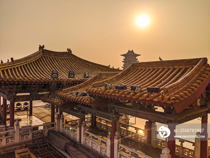 Beautiful shot of ancient chinese architecture