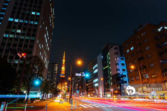 city and traffic in Tokyo, Japan.