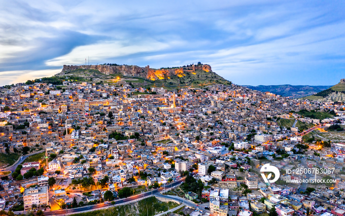 The old city of Mardin at sunset, Turkey