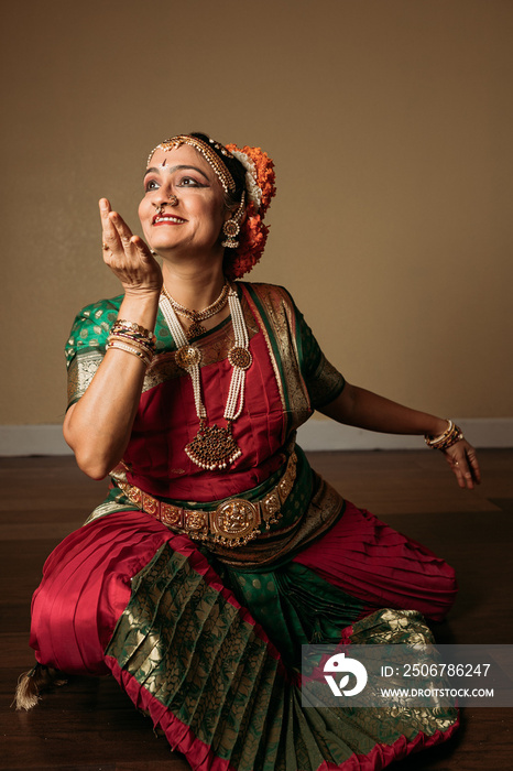 Indian Kuchipudi dancer 